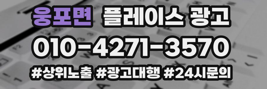 웅포면 플레이스 광고