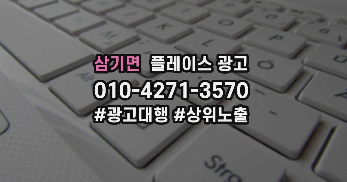 삼기면 플레이스 광고