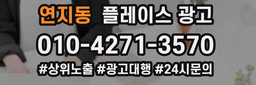 연지동 플레이스 광고