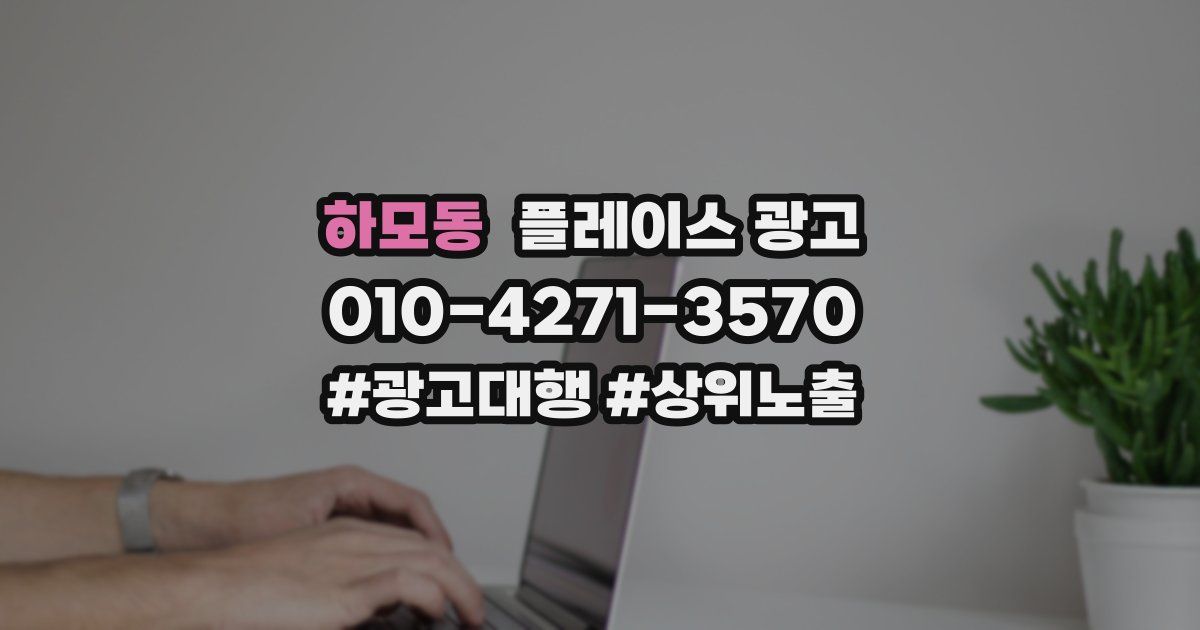 하모동 플레이스 광고