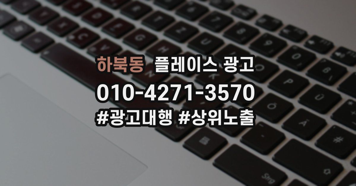 하북동 플레이스 광고