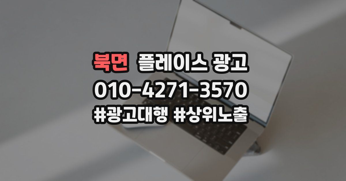 북면 플레이스 광고