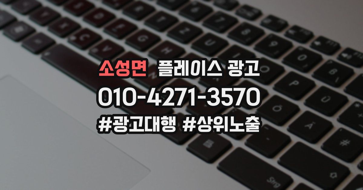 소성면 플레이스 광고