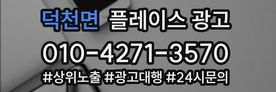 덕천면 플레이스 광고