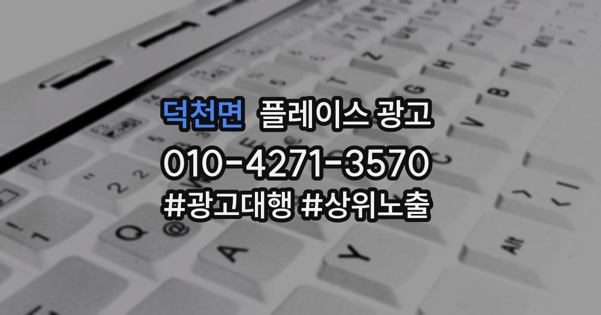 덕천면 플레이스 광고