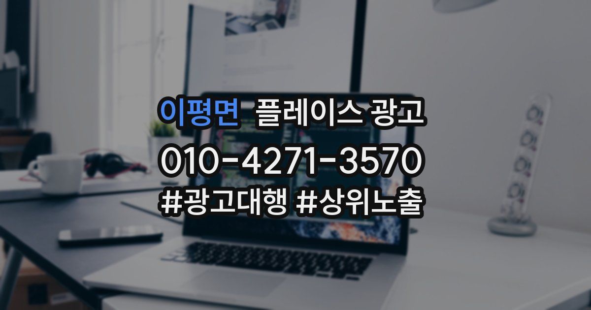 이평면 플레이스 광고