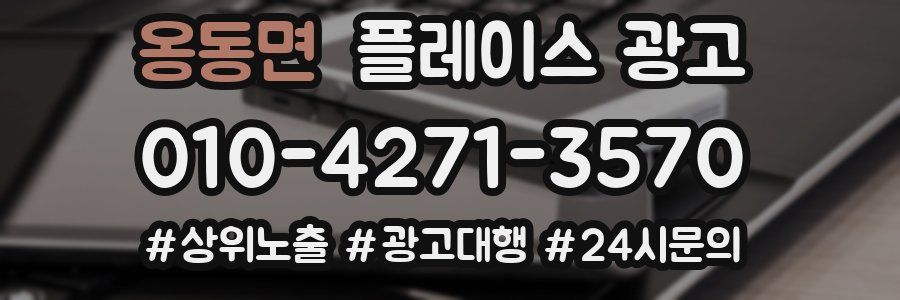 옹동면 플레이스 광고