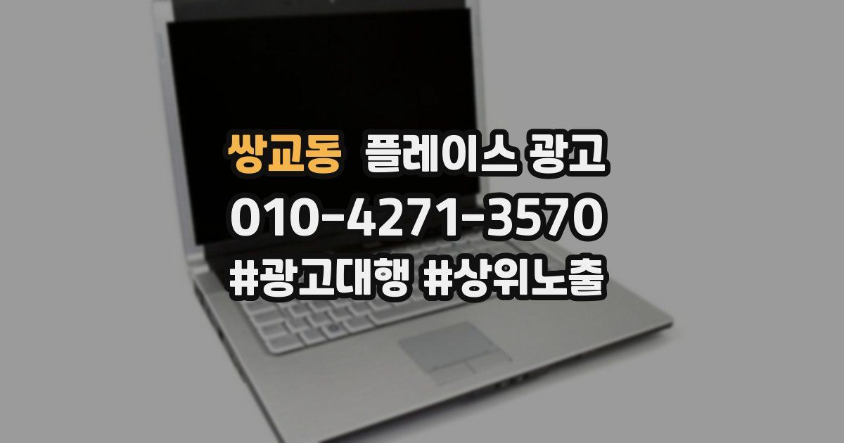 쌍교동 플레이스 광고