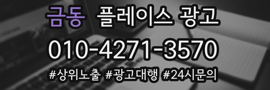 금동 플레이스 광고