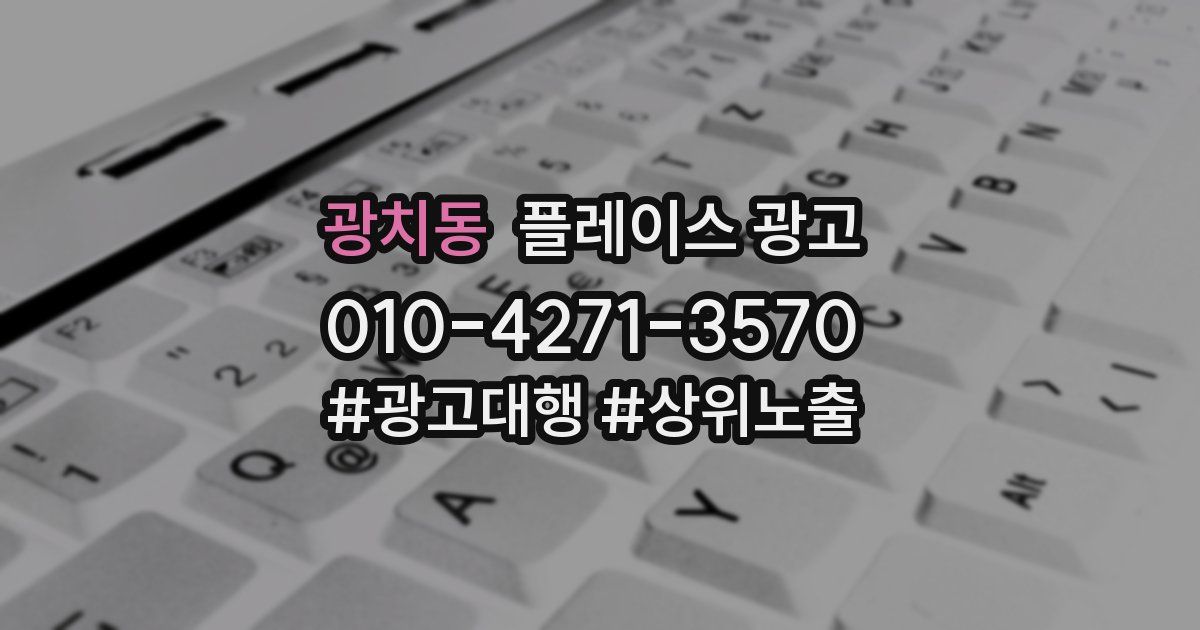광치동 플레이스 광고
