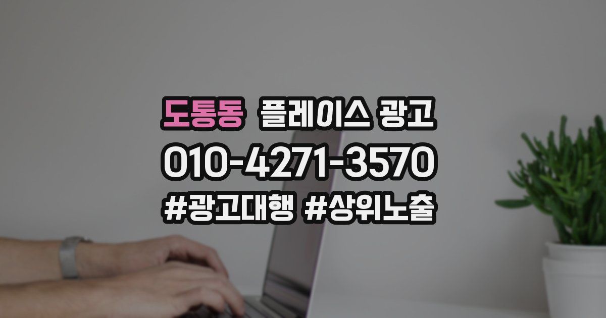 도통동 플레이스 광고