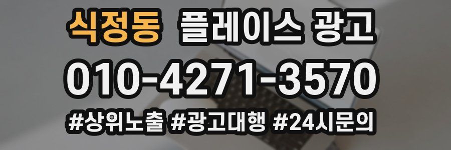 식정동 플레이스 광고