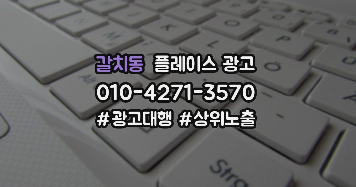 갈치동 플레이스 광고