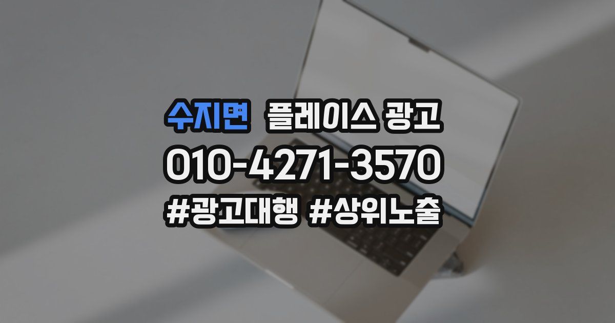 수지면 플레이스 광고