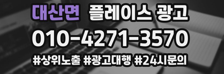 대산면 플레이스 광고