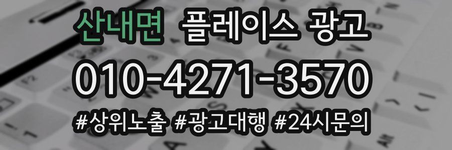산내면 플레이스 광고