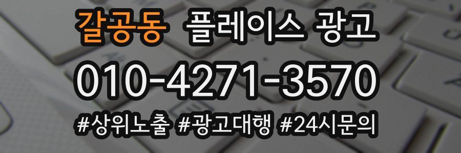 갈공동 플레이스 광고