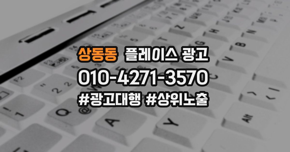 상동동 플레이스 광고