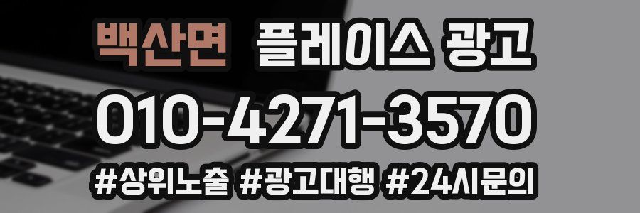 백산면 플레이스 광고