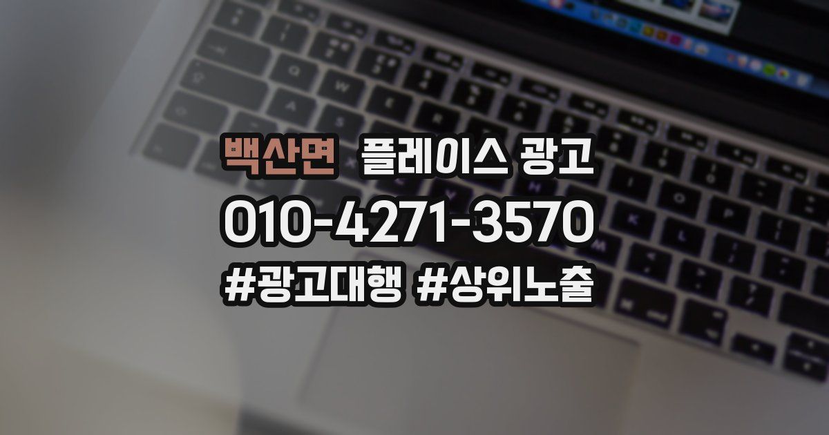 백산면 플레이스 광고