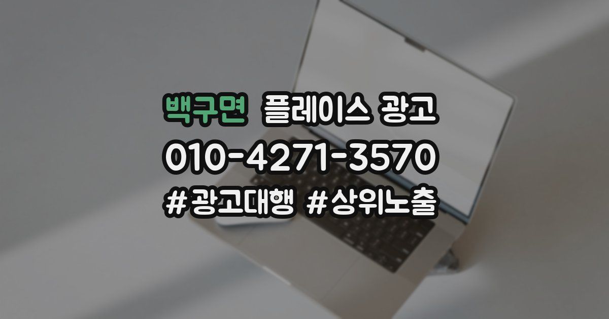 백구면 플레이스 광고