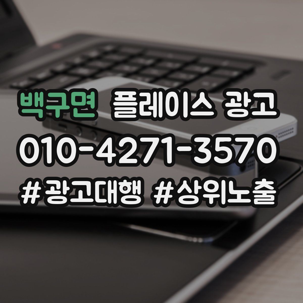 백구면 플레이스 광고