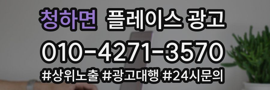 청하면 플레이스 광고