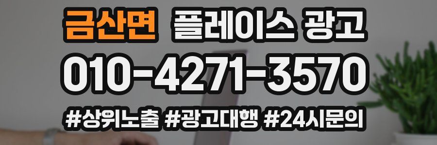 금산면 플레이스 광고