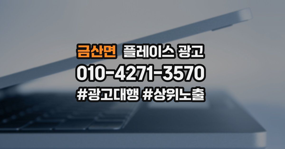 금산면 플레이스 광고