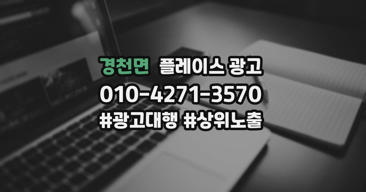 경천면 플레이스 광고