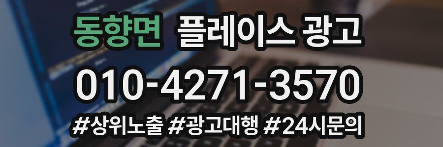동향면 플레이스 광고