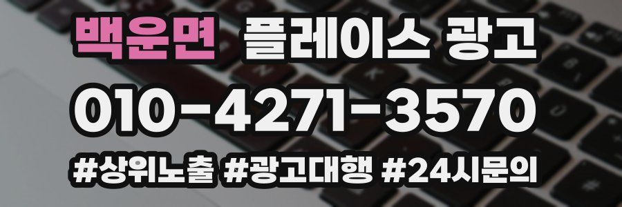 백운면 플레이스 광고