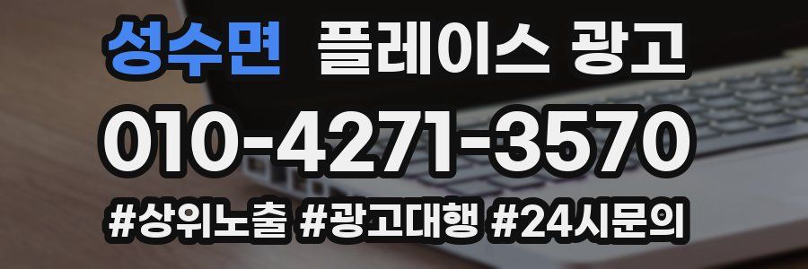 성수면 플레이스 광고