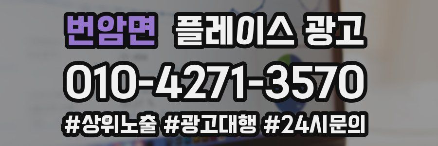 번암면 플레이스 광고