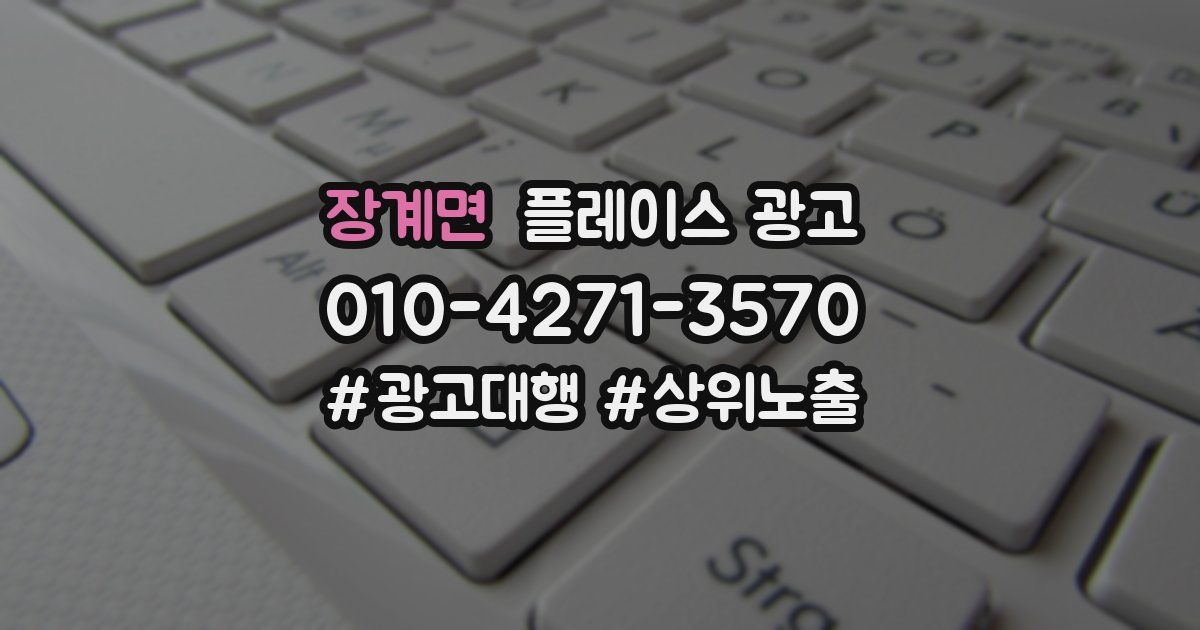 장계면 플레이스 광고