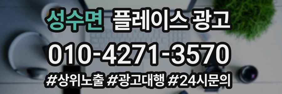 성수면 플레이스 광고