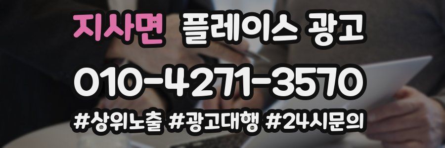 지사면 플레이스 광고