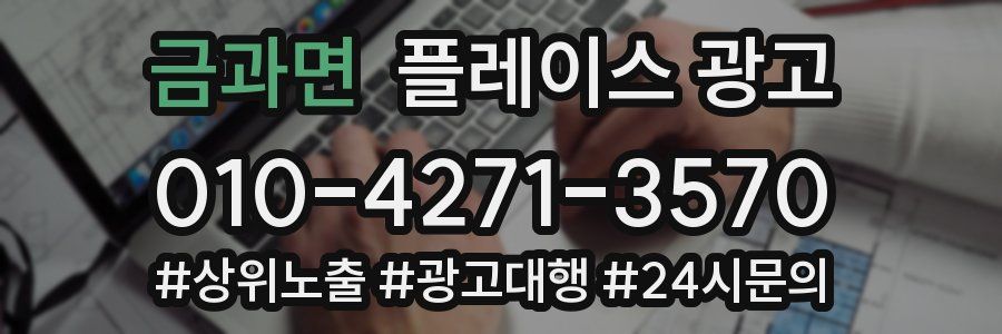 금과면 플레이스 광고
