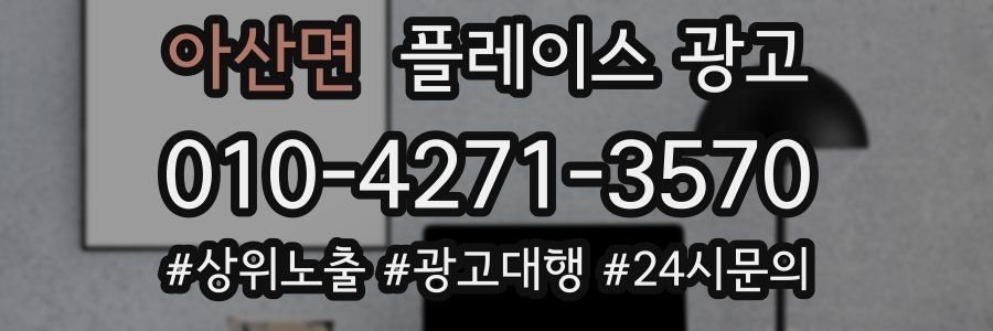 아산면 플레이스 광고