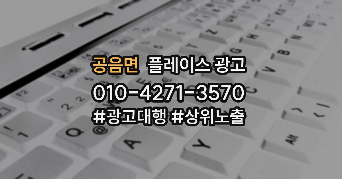 공음면 플레이스 광고