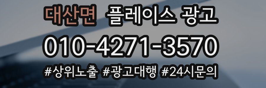대산면 플레이스 광고