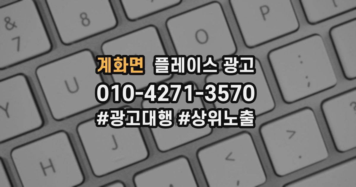 계화면 플레이스 광고