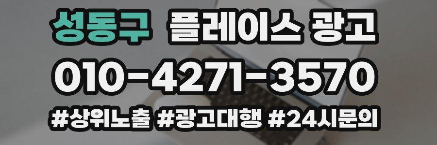 성동구 플레이스 광고