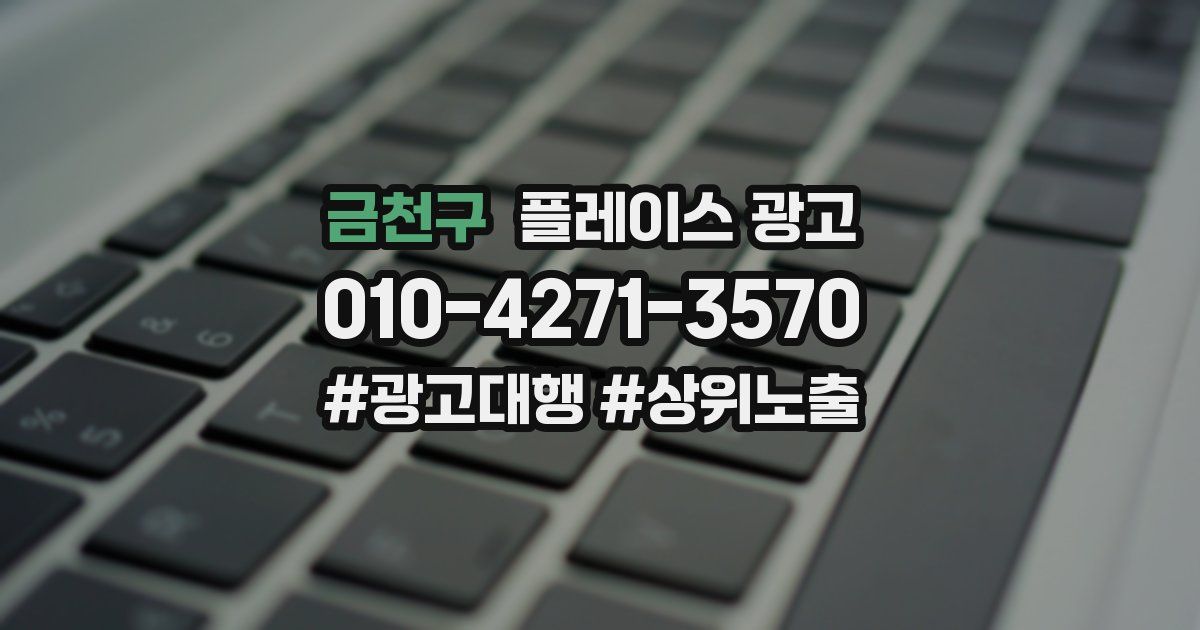 금천구 플레이스 광고