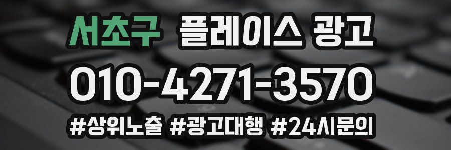 서초구 플레이스 광고