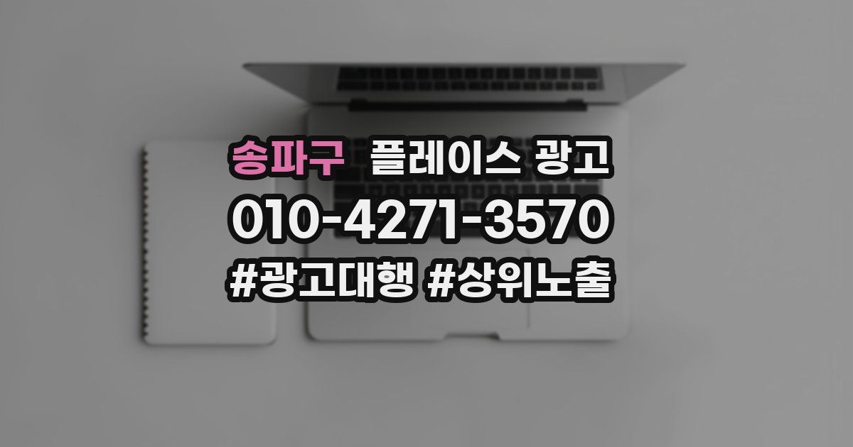 송파구 플레이스 광고
