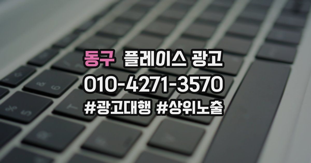 동구 플레이스 광고