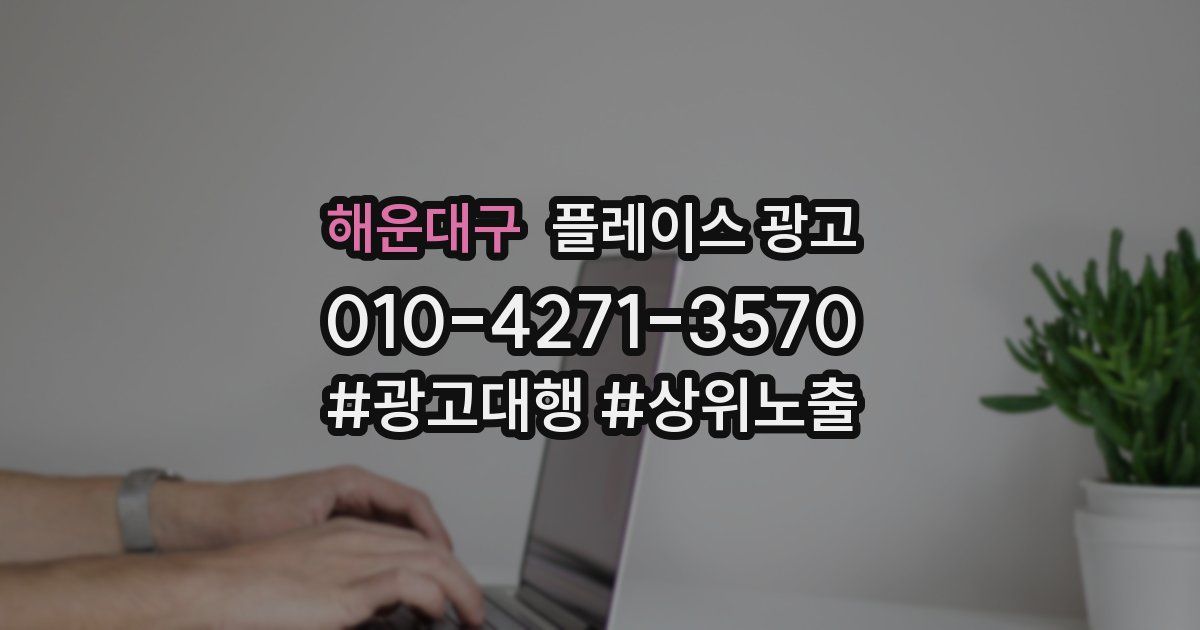 해운대구 플레이스 광고