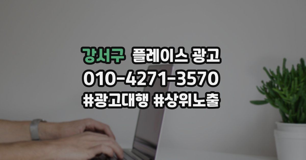 강서구 플레이스 광고