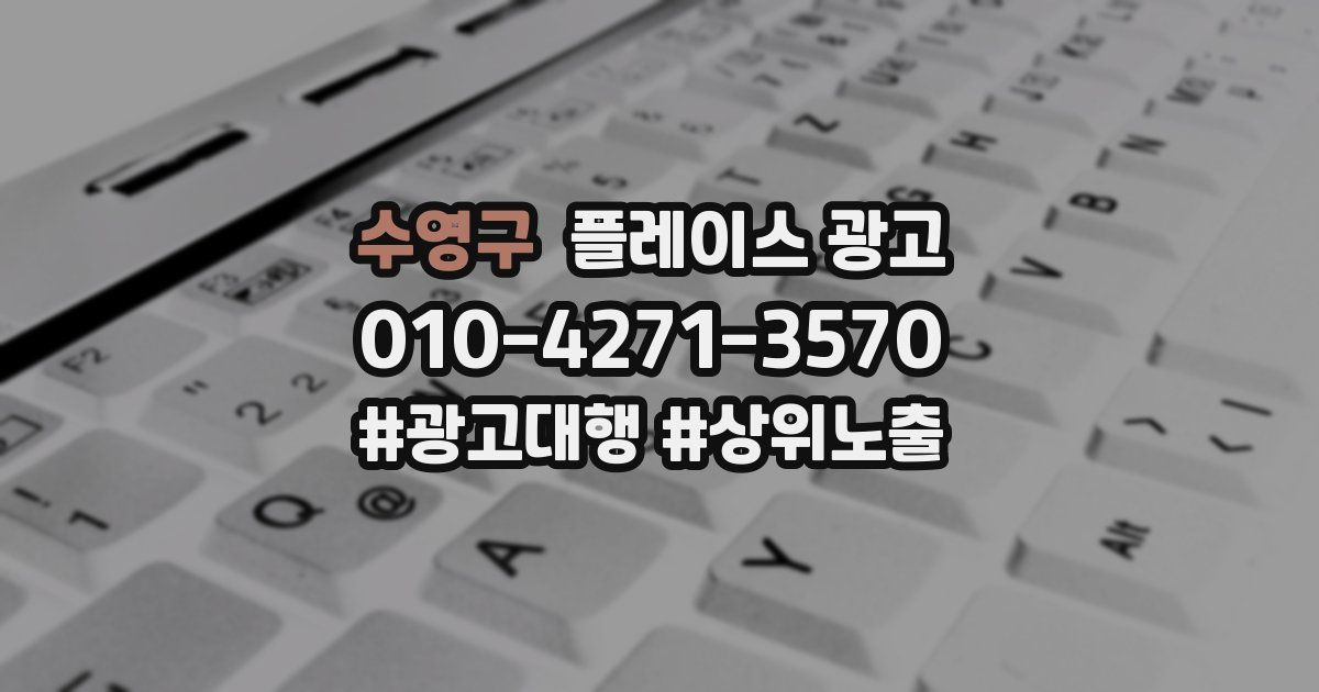수영구 플레이스 광고